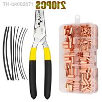 ✈✲❖ 210pcs GT Terminal Pliers Copper Connecting Pipe Wire Joint Small Copper Tube Terminal Cable Lug Bootlace Ferrule with Tube