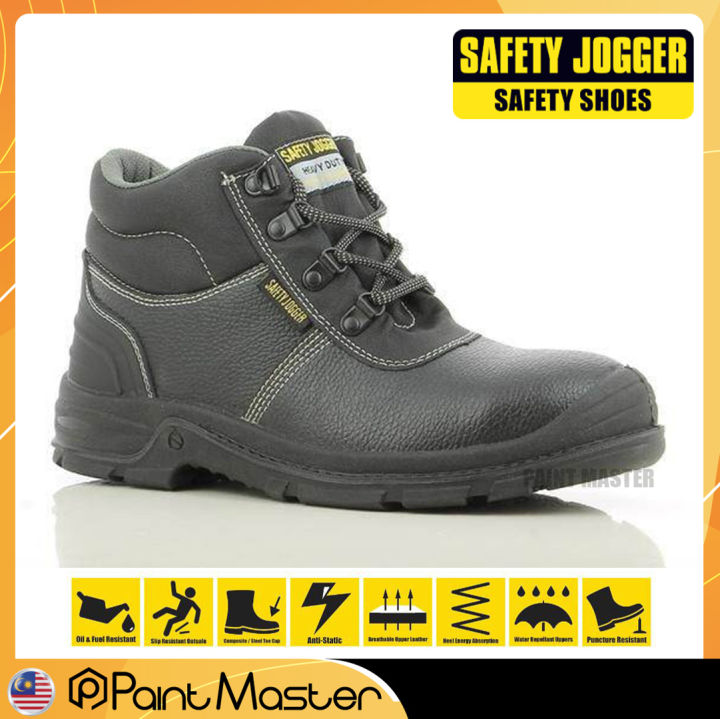 SAFETY JOGGER BESTBOY MIDCUT SAFETY SHOES (BLACK) | Lazada