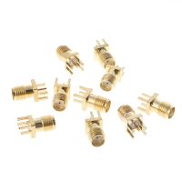 【Ready Stock】10 Pcs SMA Female Jack Solder Edge 1.6mm Space PCB Mount Straight RF Connector