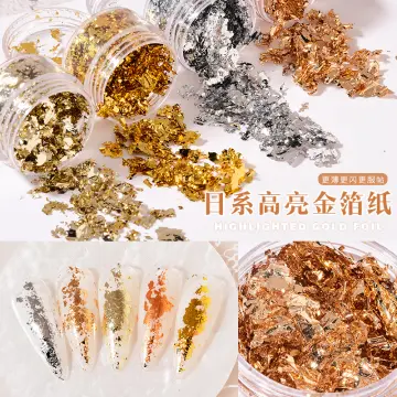 100 Pcs Gold Leaf Sheets Foil Paper for Arts Slime DIY Gilding