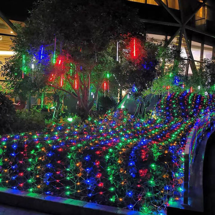 ซื้อ-1-แถม-1-ไฟฝนดาวตก-3-ดวง-led-กลางแจ้งกันน้ำ-icicle-fairy-string-lights-สำหรับบ้านสวนคริสต์มาส-raya-ตกแต่งฝนดาวตกฝนดาวตก-3mx2m-relaxhome