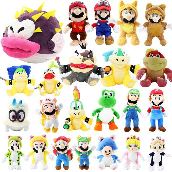 Hot Game Super Mario Plush Toys Koopa Wendy Bowser Larry Ludwig Yoshi ...