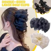 Cloud Bubble Hair Clip Double Sided Gauze Bow Fashion Headwear Girl Accessories Large Hair Clips Elegant Hair Claw