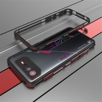 ASUS ROG Phone 7 6 Pro ROG 7 Pro เคสโทรศัพท์อะลูมิเนียมกรอบกันชนโลหะฝาครอบแบบบาง + Carmera เคสป้องกันมือถือเคสโทรศัพท์ S