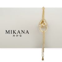 Dd】 Mikana เครื่องประดับสร้อยข้อมือชุบทองยามาโนบี18K สำหรับผู้หญิง