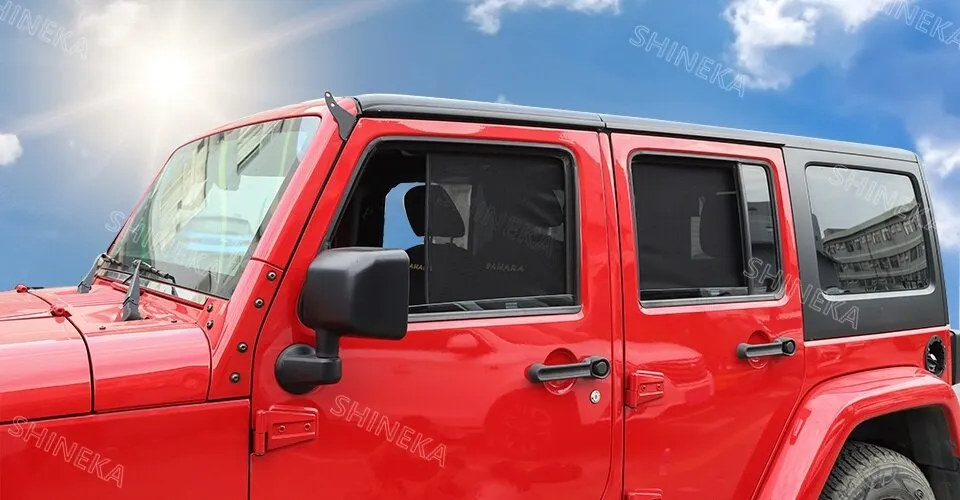 SHINEKA Side Window Sunshades For Jeep wrangler 2007-2017 Insulation Insect  Net for wrangler JK accessories Side Window Sunshade | Lazada PH