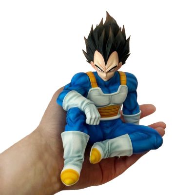 Anime Vegeta Dragon Ball Figure GK Vegeta IV Action Figure Sitting Position Spacesuit Super Saiyan 16cm PVC Model Ornament Toys