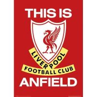 New This is Anfield Liverpooll football club badge poster metal tin sign wall art ZEJS Size: 20cm X 30cm（Contact the seller, free customization）