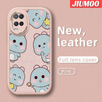 เคส JIUMOO สำหรับ OPPO A54 4G A55 4G เคสไดโนเสาร์น้อยน่ารักทันสมัยเคสใส่โทรศัพท์หนังดีไซน์ใหม่ซิลิโคนนิ่มเคสมือถือกันกระแทกป้องกันการตกพร้อมเคสป้องกันกล้องเลนส์คลุมทั้งหมด