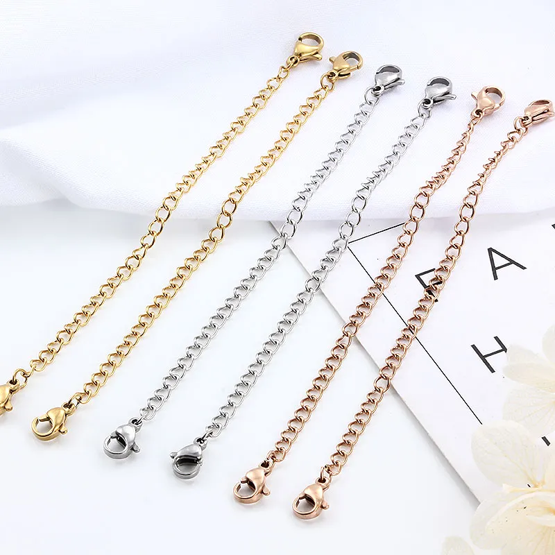 New Stainless Steel Chain For Jewelry Making Men Women Bracelets DIY Charm  Pig Nose Rolo Link