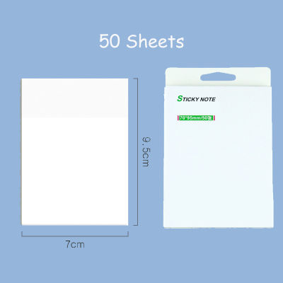 กระดาษโน้ตกันน้ำ50แผ่นกระดาษโน้ตแบบมีกาวในตัวกระดาษโน้ตใส