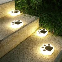 【LZ】✓✷  Solar enterrado luzes led solar gato animal patas em forma de lâmpadas ao ar livre à prova dwaterproof água jardim iluminação decorativa escadas caminho lâmpada do gramado