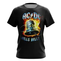 การพิมพ์ที่ยอดเยี่ยม [พร้อมสต็อก XS-8XL] ACDC Bell SHORT Sleeve Casual Graphic Tees-gildan Premium 100 Cotton