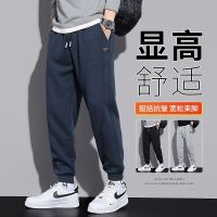 ส่ง ฟรี Sweatpantsผู้ชายหลวมขาTieฤดูหนาวผู้ชาย2022ใหม่แฟชั่นฤดูใบไม้ร่วงและฤดูหนาวกำมะหยี่กางเกงกีฬาผู้ชายกางเกง