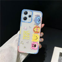 KOSLAM เคสโทรศัพท์โปร่งใสลายการ์ตูนน่ารักสำหรับ Xiaomi Redmi Note 12 4G 5G 12 Pro 12 Pro + 5G Redmi Note 11 11S 11 Pro 10S Redmi 12C 10C 10A 10 9A 9C A1 A2ปลอกโทรศัพท์มือถือ TPU นิ่ม2023ดีไซน์ใหม่มีในสต็อก