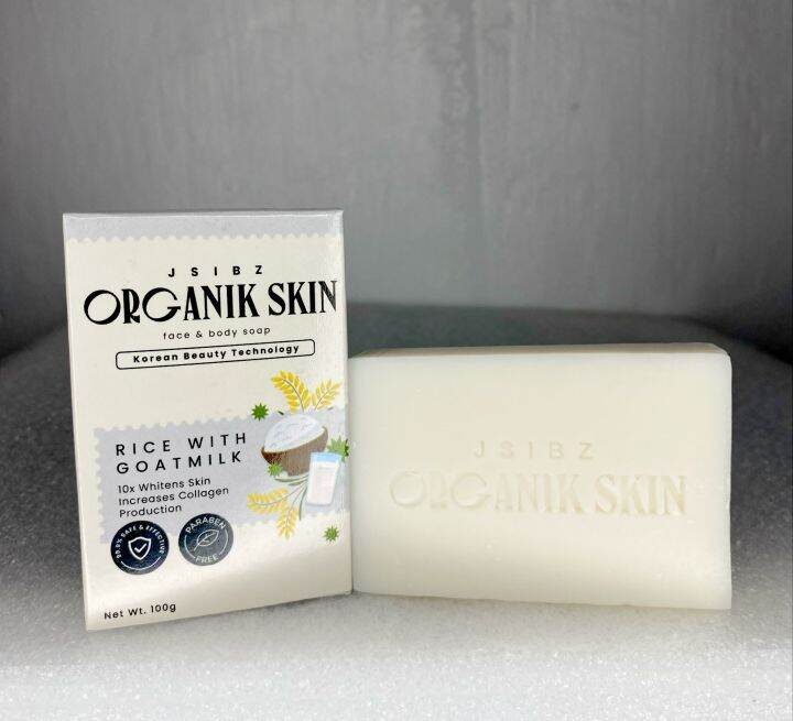 JSIBZ Organik Skin Rice with Goat Milk Soap Organic, Natural, Whitens