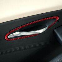 、‘】【’ Carbon Fiber Car Interior Handle Cover Decals Trim Door Bowl Stickers For Bmw 6 Series E63 E64 2004 - 2010 Accessories