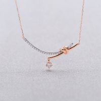 Swarovski discount smile twist love necklace womens element crystal smiley heart-shaped clavicle chain 【SSY】