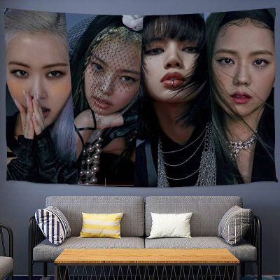 Tapestries Decoration Home Kpop-Blackpink Wall Hanging Tapestry Art Decor Decorative Outdoor Room Aesthetic Panoramic Wallpaper Tapestries Hangings