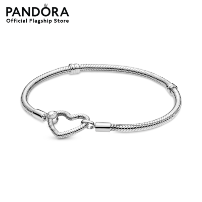 Silver Snake chain sterling silver bracelet with heart clasp