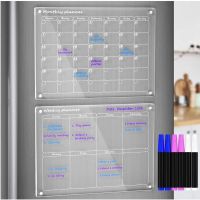 Acrylic Magnetic Calendar Planning Board Weekly Monthly Schedule Supplies for School Office Refrigerator Schedule