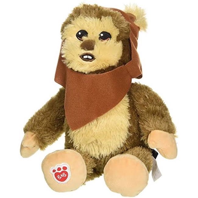 ตัวเล็ก-25-cm-ตุ๊กตาหมี-สตาร์วอ-star-wars-ewok-บิ้วอะแบร์-build-a-bear-workshop-มือสองสภาพดีมากo