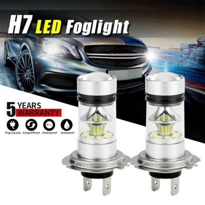 2PCS H7 LED Bulb White Car Motorcycle Headlight High Power 6000K Fog Light Driving Bulb 1100LM Headlight Bulb For Car Truck Bulbs  LEDs  HIDs