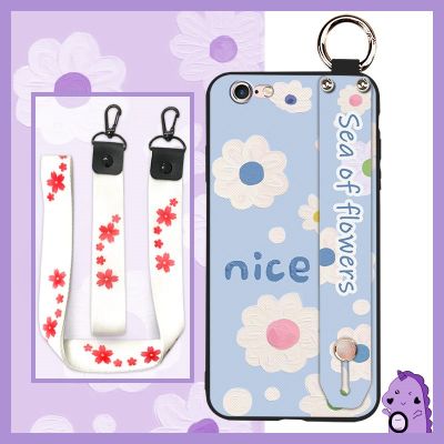 Phone Holder cartoon Phone Case For iphone 6 Plus/6S Plus Back Cover Lanyard Shockproof Kickstand Original Soft cute