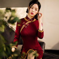 2022 wedding elegant chinese traditional qipao evening jacquard modern banquet cheongsam party dress elegant oriental dress