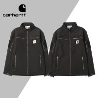 CARHARTT เสื้อโค้ทแบรนด์แจ็คเก็ตทันสมัยมีซิปกระเป๋าอเนกประสงค์แบบย้อนยุค