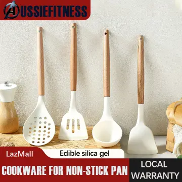 5pcs/set Large Silicone Kitchen Utensil Set, Includes Spatula, Slotted  Turner, Serving Spoon, Soup Ladle And Skimmer