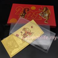 2022 Tiger Year Luxury Gold Tiger Banknotes Box Set Tiger Ornaments New Year Gifts