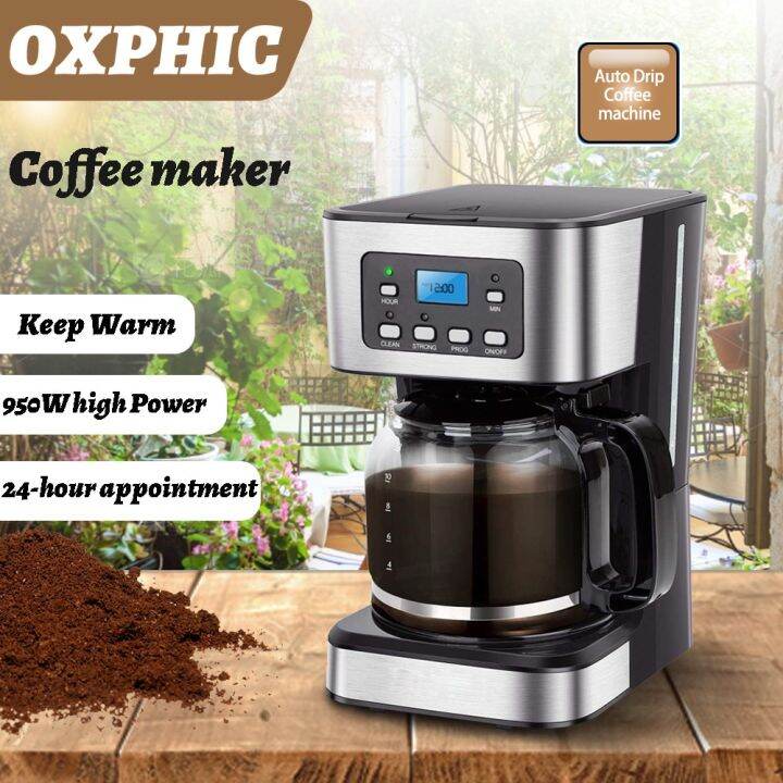 OXPHIC Programmable Drip Coffee Machine 1.8L Large Capacity Coffee