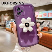 DKHORSING เคสโทรศัพท์ซิลิโคนปลอกอ่อนหรูหราสำหรับ Realme ปกป้องกล้อง C53 REALMEC53ฝาครอบด้านหลัง2023พร้อมตัวยึดดอกไม้