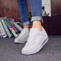 Women Shake Shoes Fly Weaving Athletic Sneakers Thick Heighten Sports Shoes Spring Autumn Casual Footwear