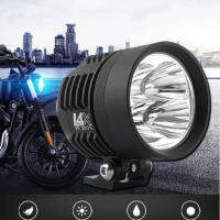 Strobe Universal Moto led ไฟหน้ารถจักรยานยนต์หมอก DRL โคมไฟ led L4X รถมอเตอร์ไซด์หลอดไฟสปอร์ตไลท์ 12v 40w