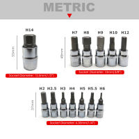 REIZ 13 Pcs Hex Wrench Socket Set Allen Key Screw Bolt Nut Driver Drill Bits Metric Imperial Industrial Grade Repair Tool Set