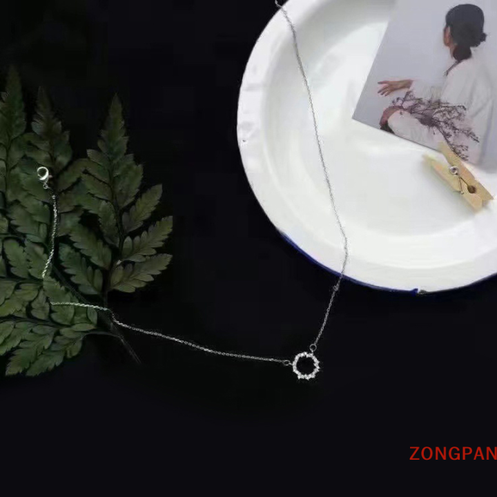 zongpan-สร้อยโชคเกอร์จี้สร้อยคอประดับกระดูกไหปลาร้าสุดหรูของขวัญสำหรับผู้หญิง