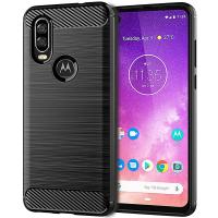 โทรศัพท์ปลอกสำหรับMotorola Moto Oneการกระทำ/Moto P40 พลังงานกันกระแทกปกหลังซิลิโคนโทรศัพท์กรณีคาร์บอนไฟเบอร์เนื้อแปรงกรณีTPUอ่อน