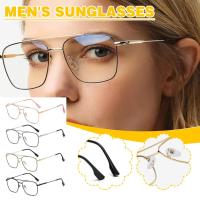 Anti Blue Light Color Changing Glasses Metal Retro Box Glasses Student Beam Frame Double Glasses Mens Finished R2T6