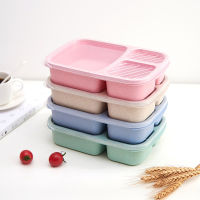 Boxes Picnic Compartment Adult Bento Kids Food School Office Wheat Lunch Box