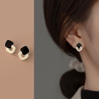 Women Stud Earrings Geometric Square Pave Zircon Geometric Square Stud - 2023 Hot - Aliexpress