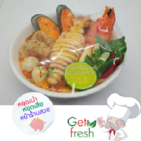 Get Fresh โมเดลอาหารปลอม,อาหารปลอม, ต้มยำทะเลรวมปลอม  ,Food Model    ขนาดเท่าของจริง เกรดสวยสมจริงน่าทาน