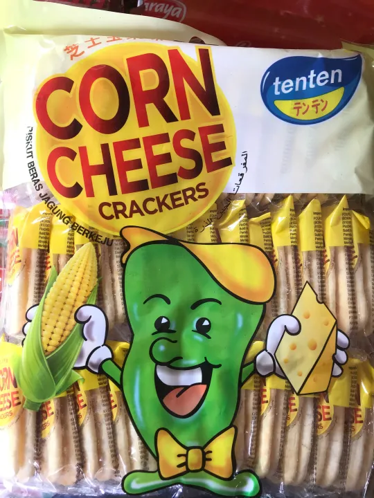 Corn Cheese Cracker 40 packs Malaysia / Biskuit Beras Jagung Rasa Keju