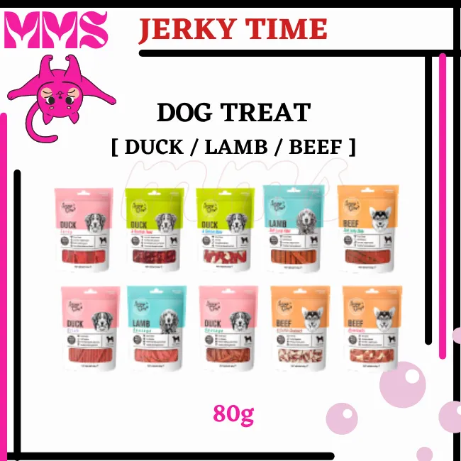 Jerky Time Dog Treat ( Wanpy ) Duck , Beef , Lamb Flavor 80g Lazada