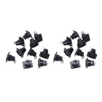 20Pcs Black XLR 3Pin Female Jack Panel Mount Chassis PCB Socket Connector