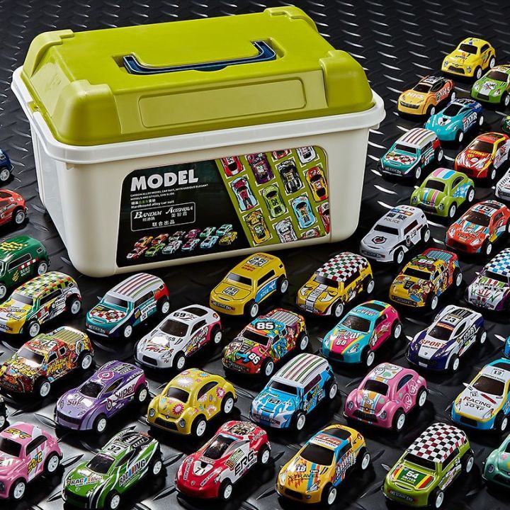 กล่องเก็บของโลหะผสม-tiktok-รถของเล่นเด็กรถมินิความเฉื่อยดึงกลับกลุ่มซื้อรถรุ่นรถแข่ง