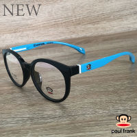 กรอบแว่นตา Paul Frank สำหรับตัดเลนส์ แว่นตาชาย หญิง Fashion รุ่น 3084 สีดำขาฟ้า กรอบเต็ม Rectangle ทรงรี ขาข้อต่อ วัสดุ TR 90 รับตัดเลนส์ทุกชนิด