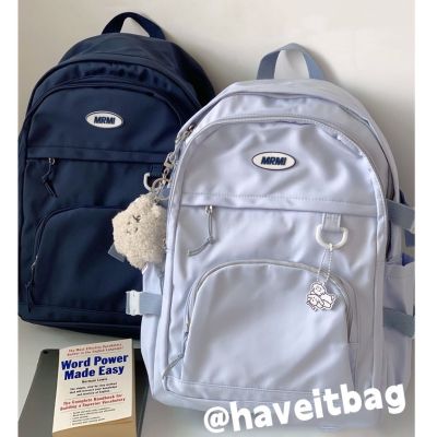 Solid Color Harajuku Student Backpack Multi Pockets Waterproof Women School Bag Laptop Bagpack Girls Boys Book Bags