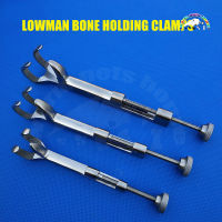 Lowman Bone Holding Clamps กระดูกถือคีมสาม Prong Orthopedic Instruments ผู้ถือกระดูก Veterinary Tools